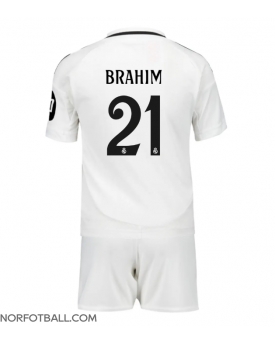 Billige Fotballdrakt Real Madrid Brahim Diaz #21 Replika Hjemmedraktsett Barn 2024-25 Kortermet (med bukser)